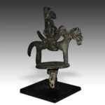 Cameroonian Bronze Figural Ring, Cameroon