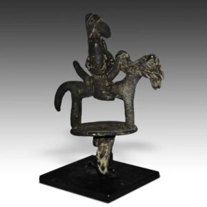 Dogon Bronze Equestrian Ring, Based