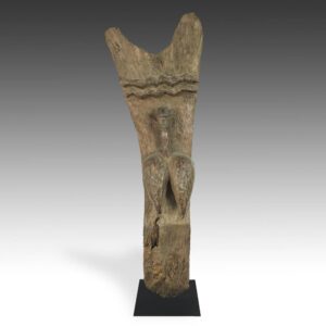 Dogon House Post with Fertility Motif, Based