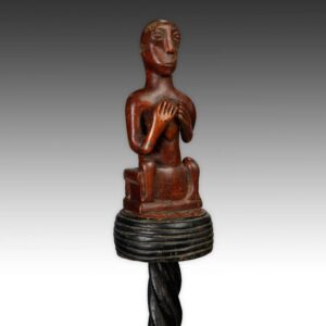 Ashanti Linguist's Staff Depicting a Seated Male Figure, Based