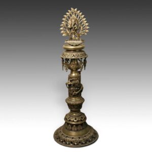 Nepalese Oil Lamp Depicting Ganesh