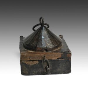 Indian Tikka Box, Square with Conical Lid