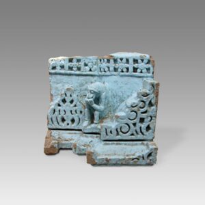 Indian Temple Fragment with Monkey Motif, Based