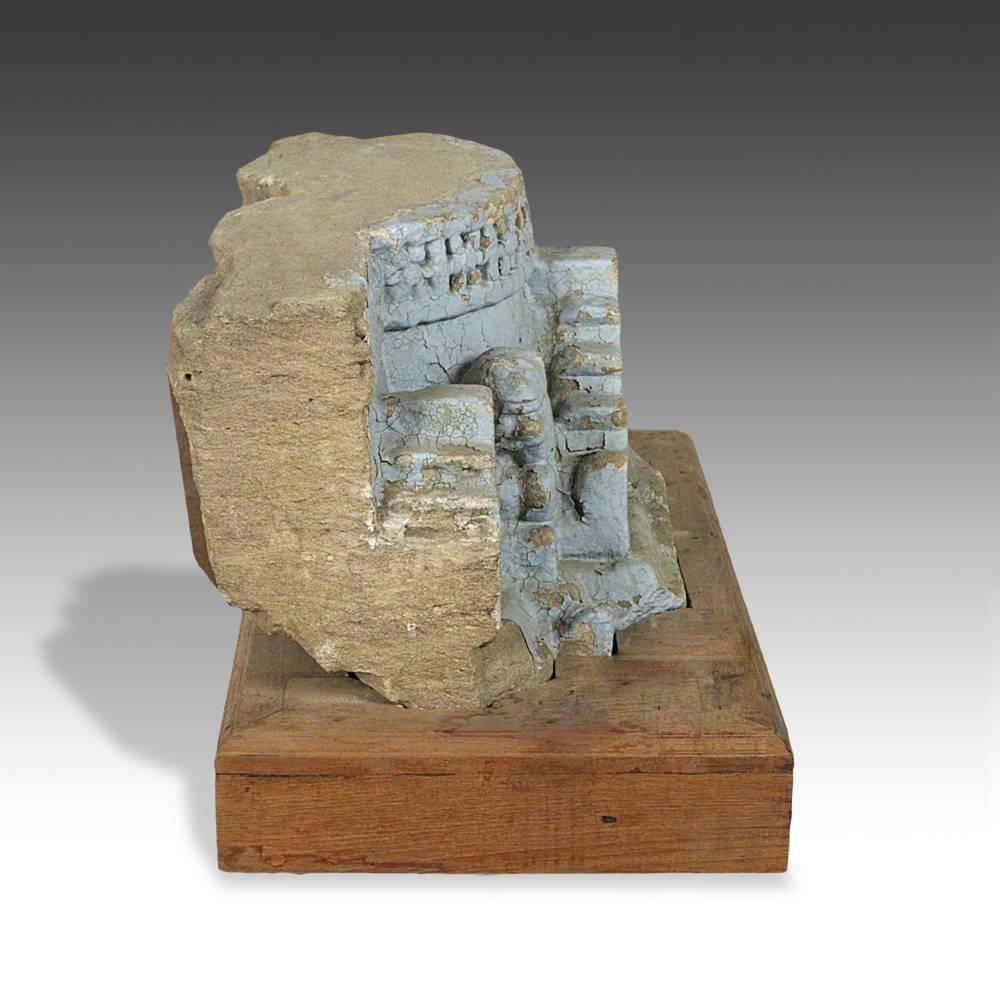 Indian Temple Fragment with Monkey Motif, Based - Image 3