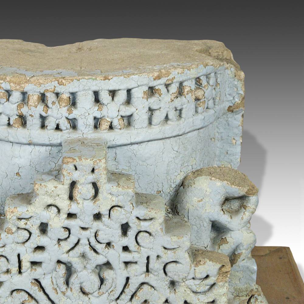 Indian Temple Fragment with Monkey Motif, Based - Image 5