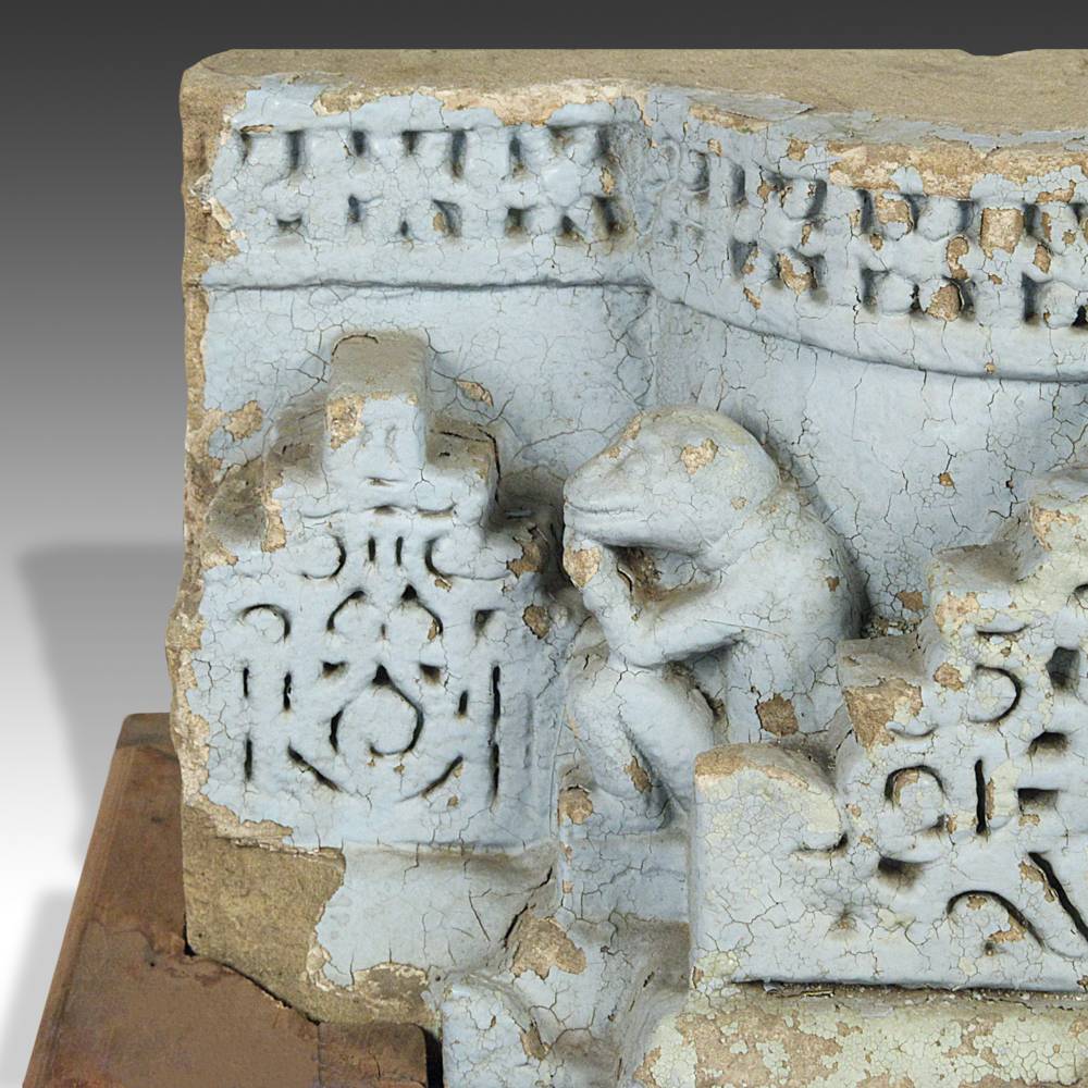Indian Temple Fragment with Monkey Motif, Based - Image 6