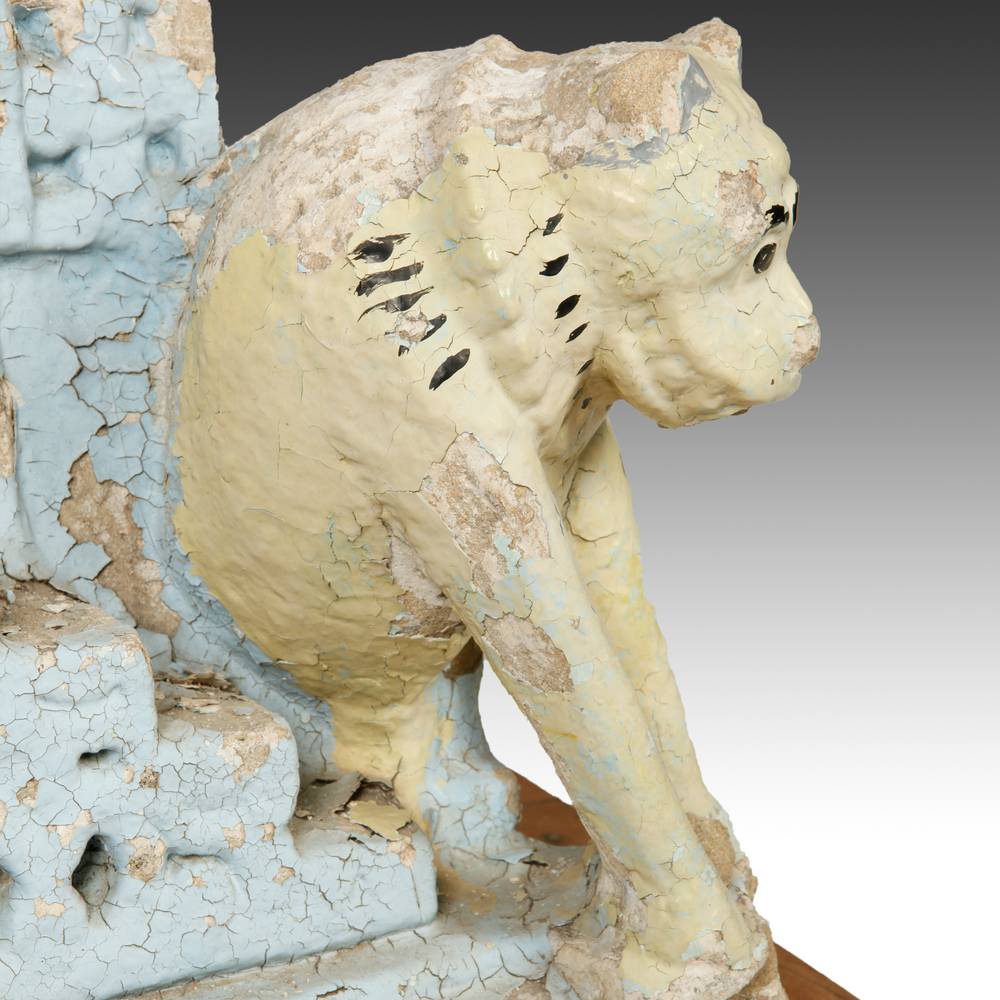 Indian Temple Fragment with Feline Motif, Based - Image 3
