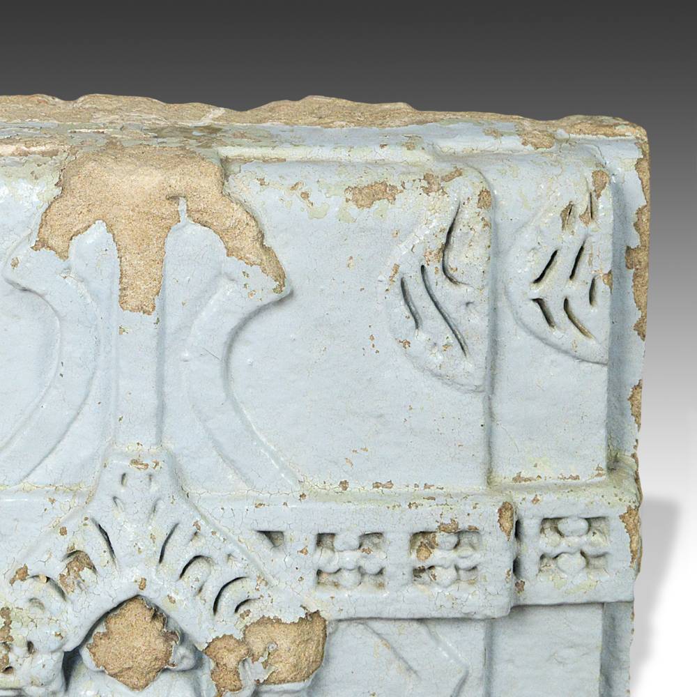 Indian Temple Fragment with Deity Motif, Based - Image 5