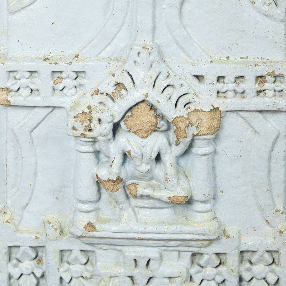 Indian Temple Fragment with Deity Motif, Based - Image 6