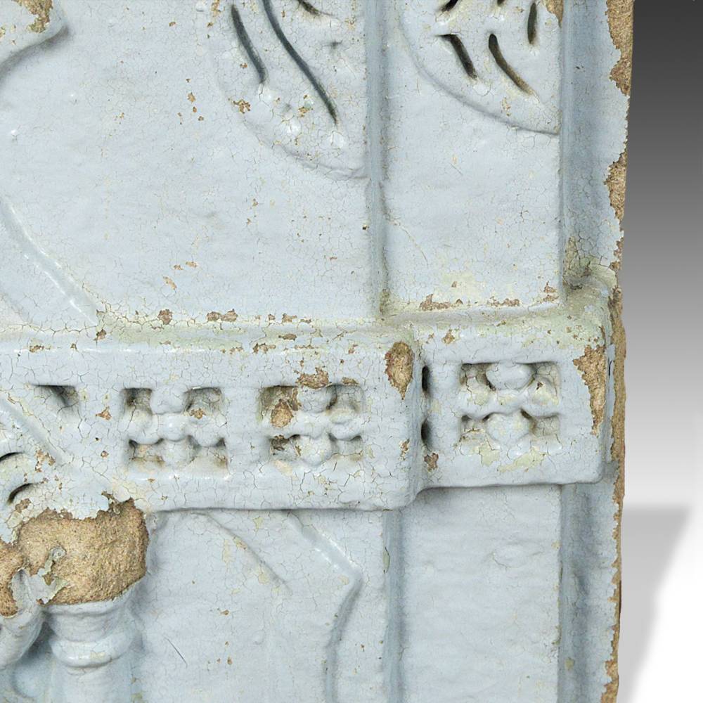 Indian Temple Fragment with Deity Motif, Based - Image 7