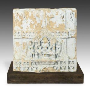 Indian Temple Fragment with Deity Motif