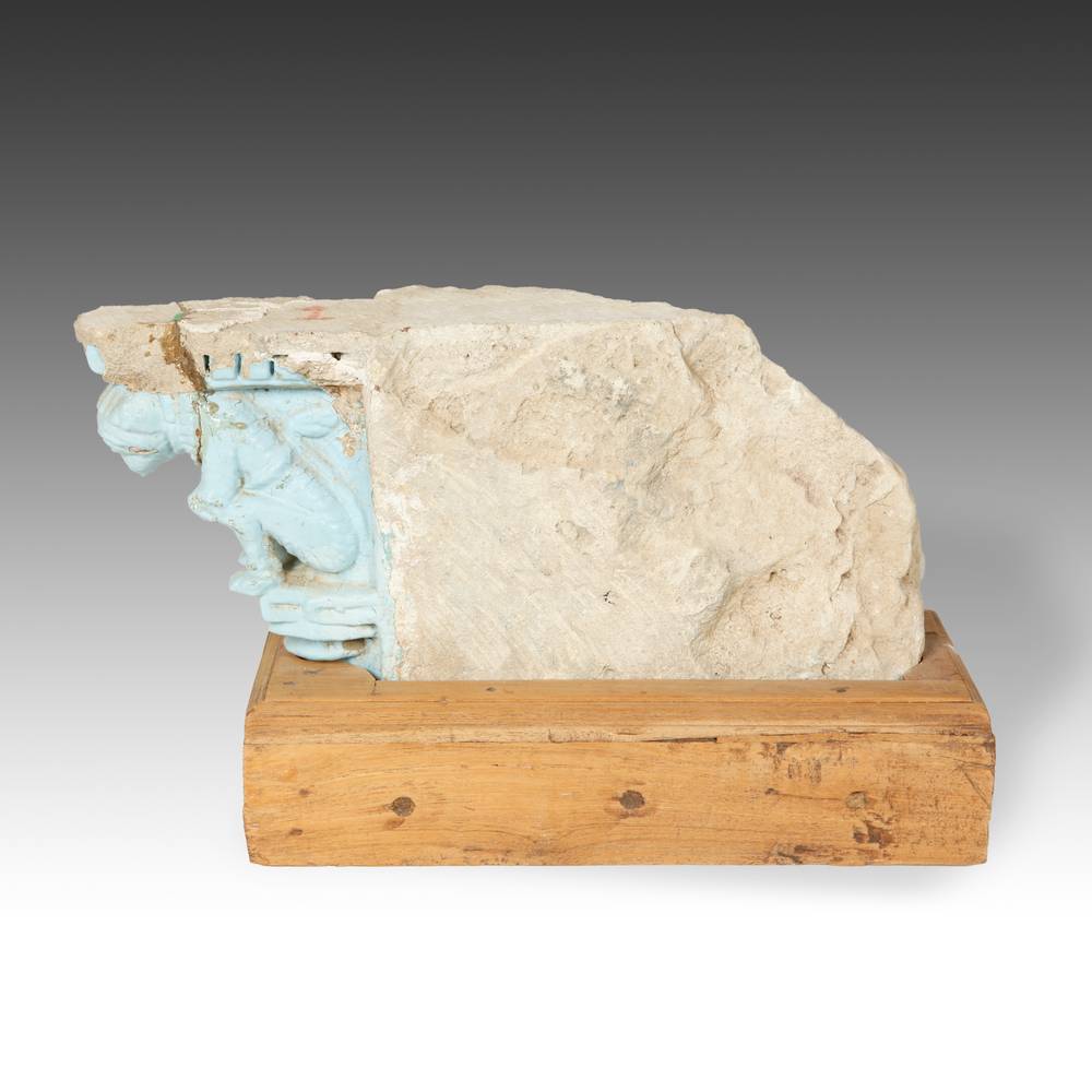 Indian Temple Fragment with Monkey Motif - Image 2