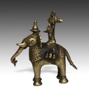 Indian Standing Figure of Lakshmi Astride Elephant