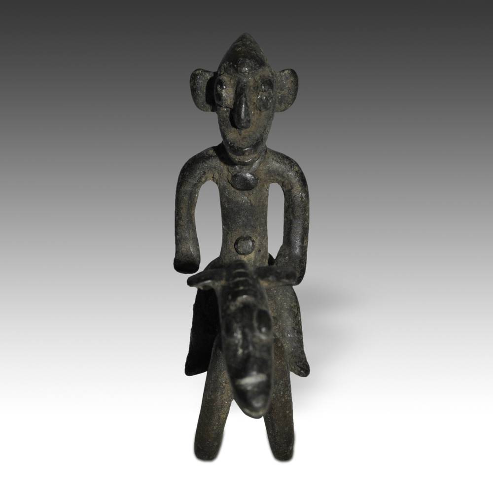 Dogon Bronze Equestrian Figure - Image 2