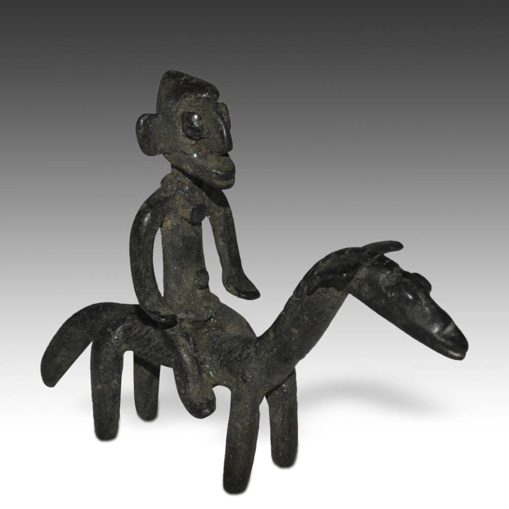 Dogon Bronze Equestrian Figure - Image 3
