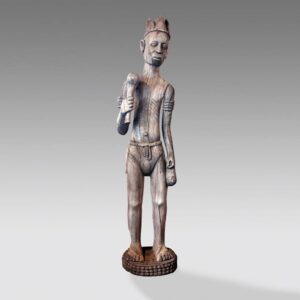 Bambara Monumental Standing Male Figure