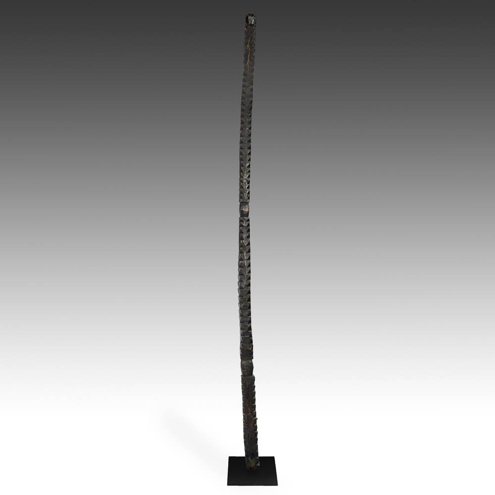 Nupe Wood House Post, Based