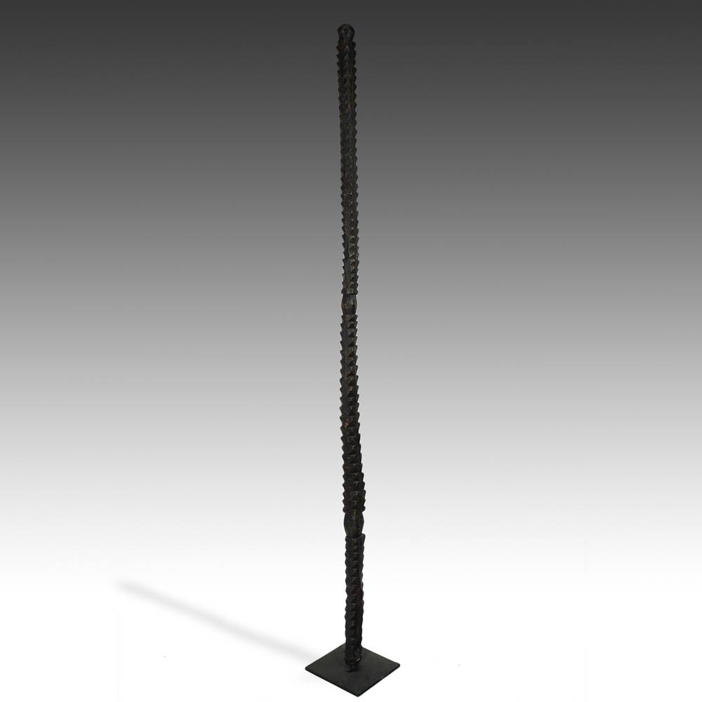 Nupe Wood House Post, Based - Image 2