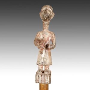 Ashanti Linguist's Staff Depicting a Figure Holding a Kola Nut