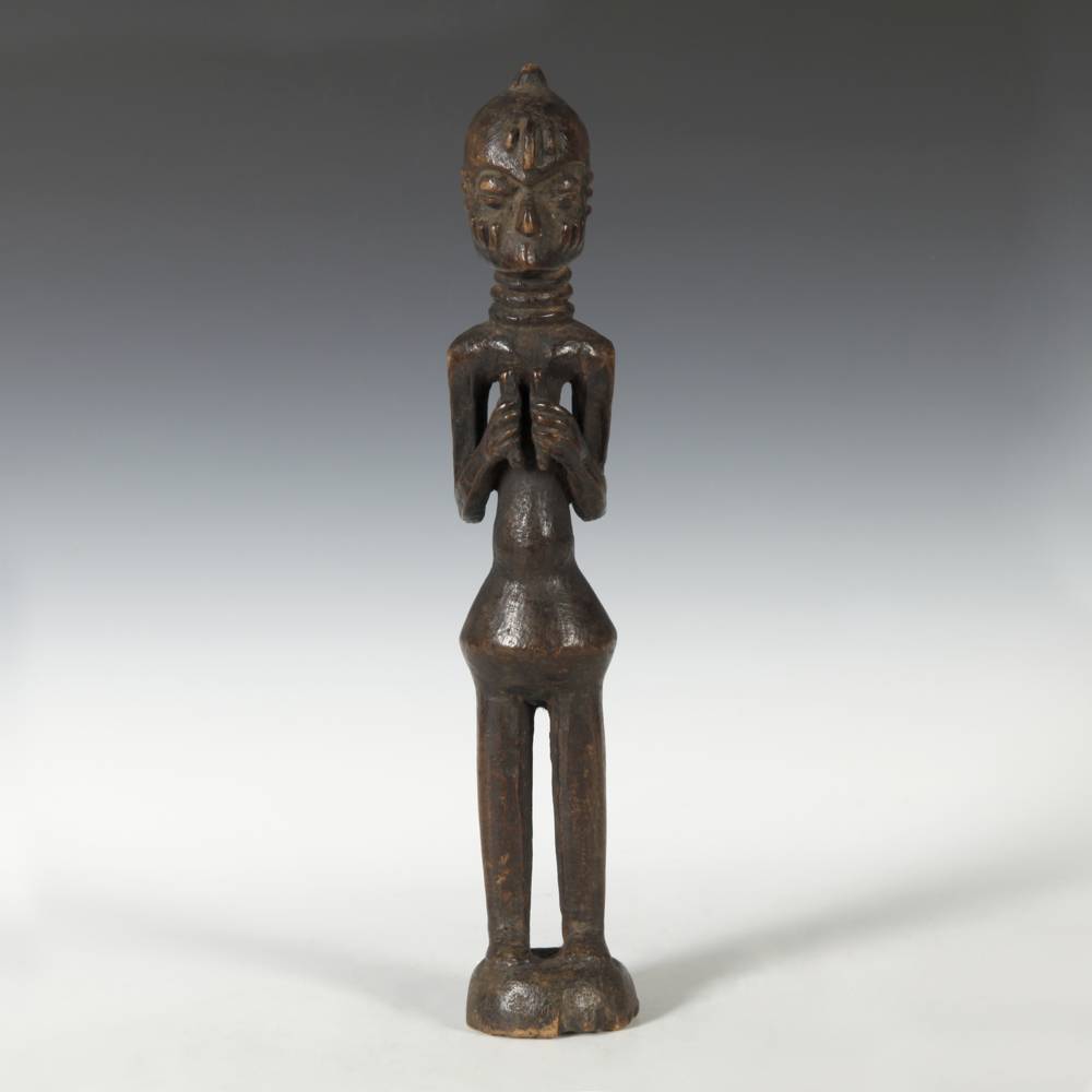 Lulua Wood Standing Figure, Based