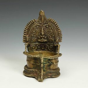 Indian Oil Lamp with Lakshmi Motif
