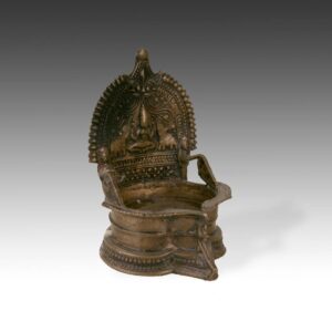Indian Oil Lamp with Lakshmi Motif
