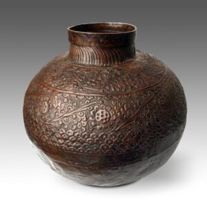 Indian Mughal Style Vessel with Floral Motif