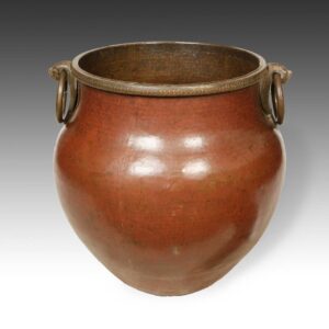 Indian Vessel with Ring Handles and Avian Motif