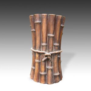 Chinese Brush Pot with Bamboo Motif
