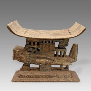 Ashanti Chief's Stool with Airplane Motif