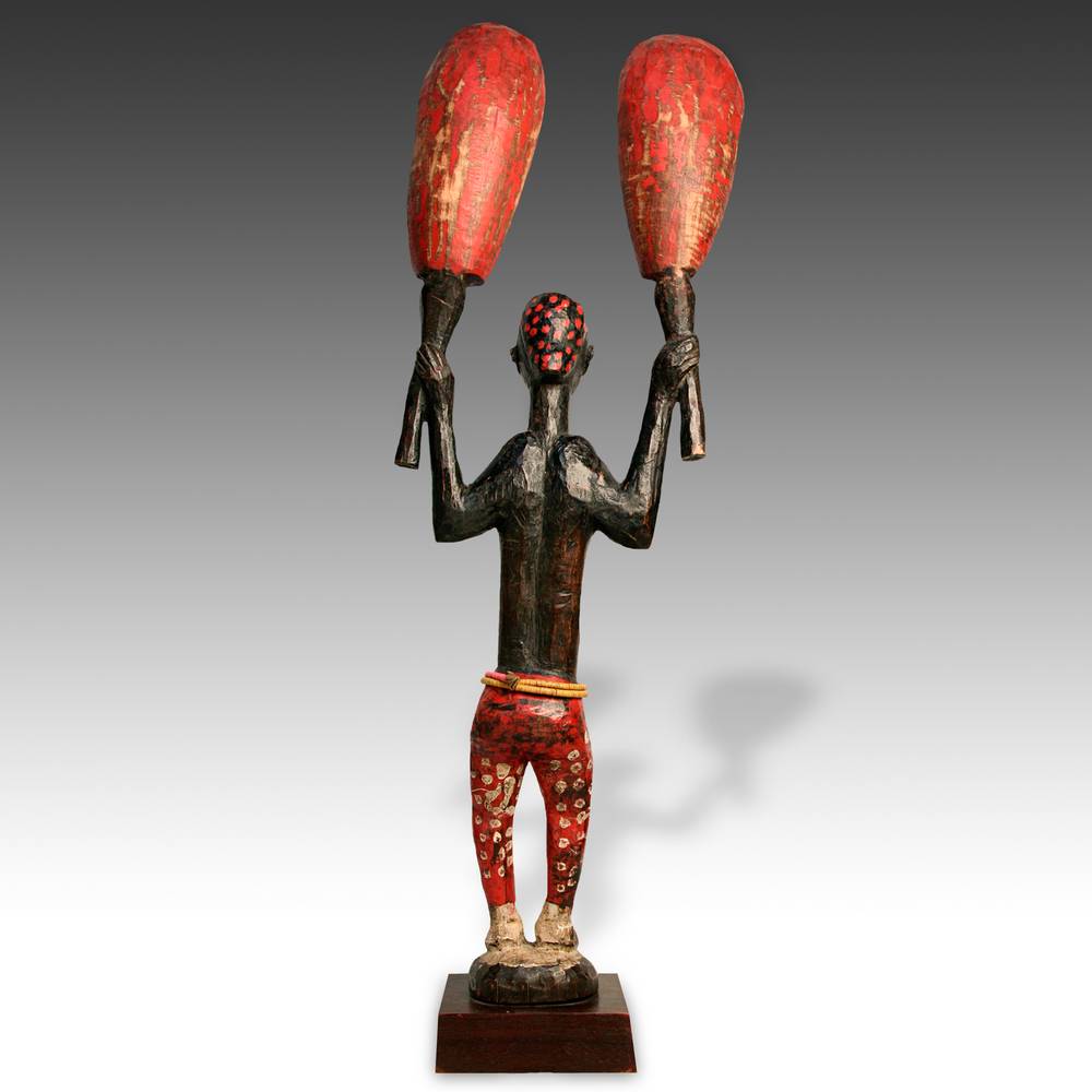 Dan Female Figure Holding Spoons, Based - Image 3