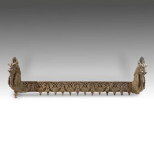 Indian Panel with Two Carved Wooden Horse Heads