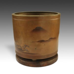 Chinese Orchid Vessel with Mountain Scene
