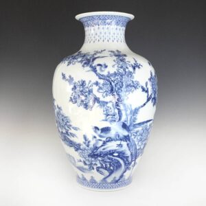Chinese Vase with Bird & Flower Motif
