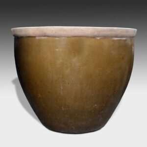 Chinese Lg. Mustard Color Water Storage Vessel