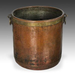 Indian Cylindrical Vessel with Ring Handles