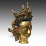 Chinese Chrysanthenum Stone on Hardwood Base, China
