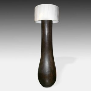 Indonesian Palm Pot, Fitted As a Floor Lamp