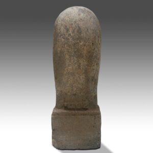 Indonesian Lingam with Sanskrit Inscription, Based