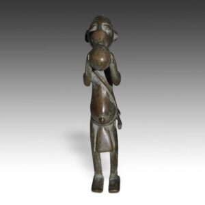 Dogon Standing Female Figure Drinking From Vessel