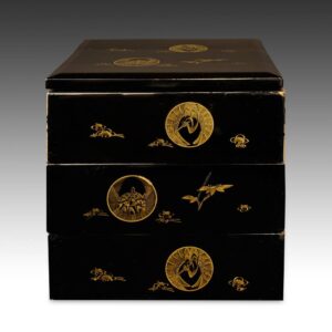 Set of three Japanese Wood Lacquerware Boxes