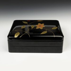 Japanese Jubako or Tiered Food Box with Floral Motif