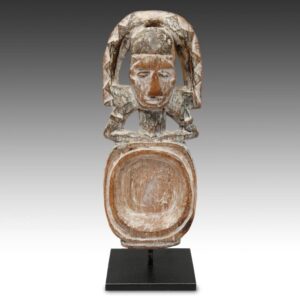 Ibibio Medicine Bowl with Figural Handle, Based