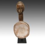 Ibibio Medicine Bowl with Figural Handle, Based, Ibibio Peoples, Nigeria