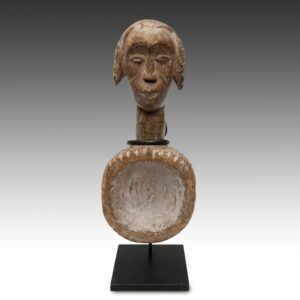 Ibibio Medicine Bowl with Figural Handle, Based