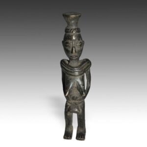 Dogon Standing Female Figure with Vessel on Her Head