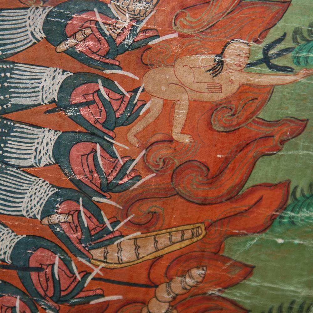 Tibetan Thangka or Devotional Painting - Image 4