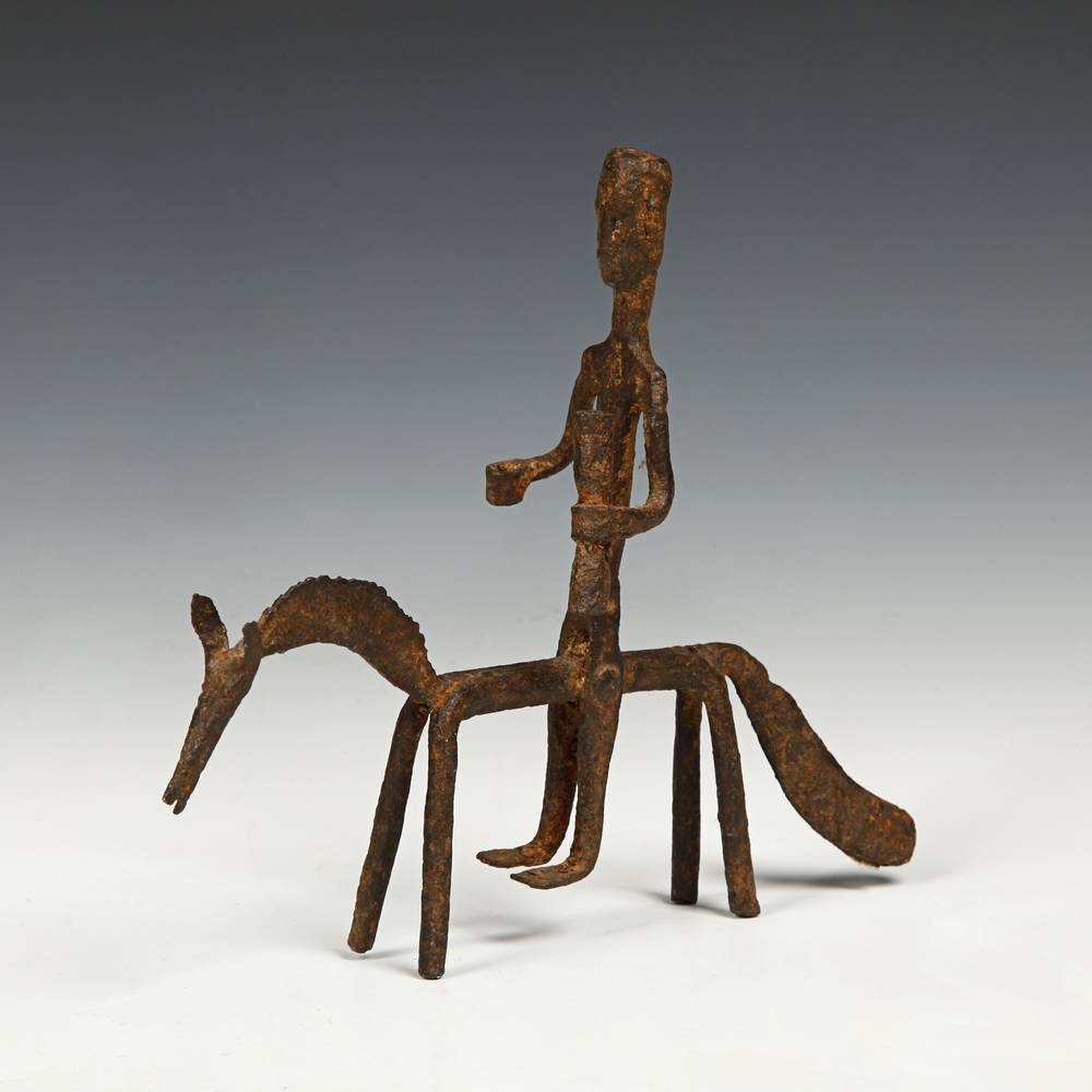 Bambara Forged Iron Equestrian Figure - Image 2