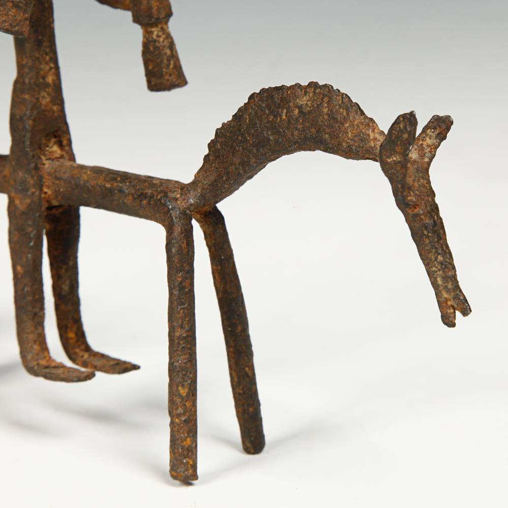 Bambara Forged Iron Equestrian Figure - Image 5