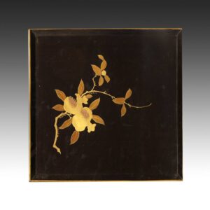 Japanese Serving Tray with Pomegranate Motif